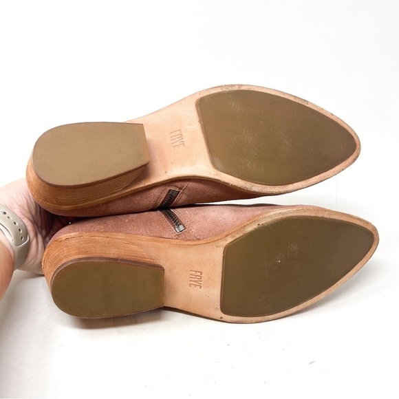 NWT CHINESE LAUNDRY Ramble Champagne Metallic Studded Western Bootie Block heel - Picture 11 of 15